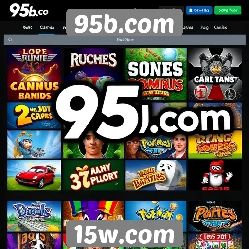 Diversidade de jogos disponíveis no 95b.com